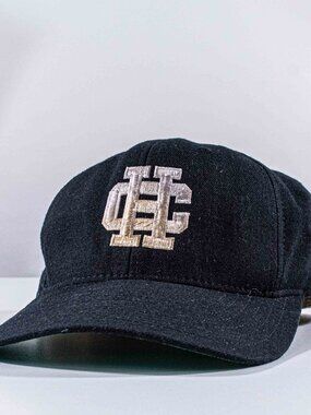 Vintage Holy Cross College Hat 7 5/8 Made in USA Fitted Black Rare